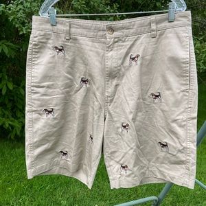 Chaps Khaki Shorts Beagle Dog Print